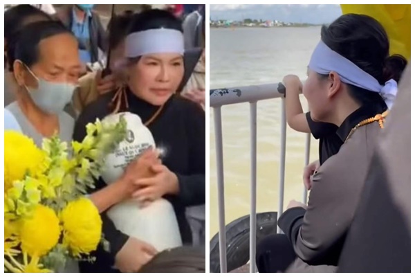 Lễ thủy táng của Quý Bình: Ai cũng khóc nức nở khi chứng kiến Ngọc Tiền gào thét tên anh ở bở biển, chị nặng tì:nh lắm nên mới đa:u đớ:n đến vậy